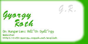 gyorgy roth business card
